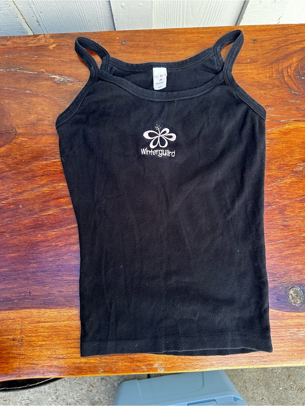Vintage early 2000’s colorguard/winterguard Tank Top with pink Embroidered Logo